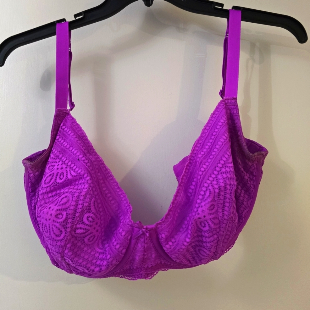 Fuschia balconette bra